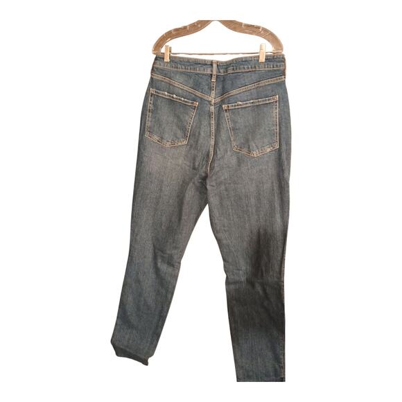 Old Navy‎ O.G. Straight High Rise Ankle Raw Hem Ripped Women's Size 16 Tall #6 - Picture 4 of 10